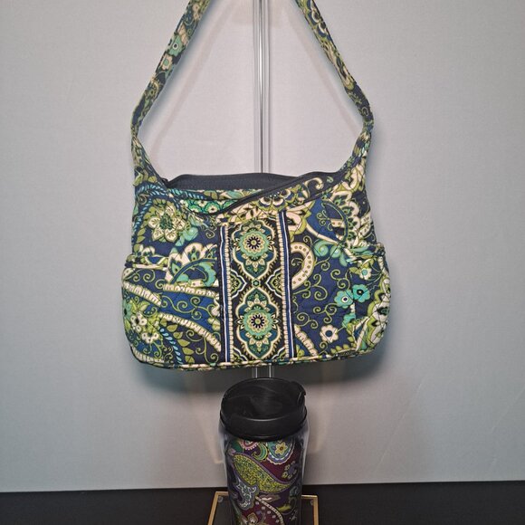 vera bradley sophie rhythm & blues purse and Purple Paisley travel mug - Picture 4 of 8